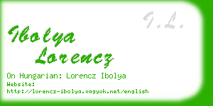 ibolya lorencz business card